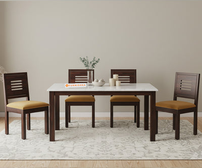 Zhera 4 Seater Dining Sets Indian Marble Top