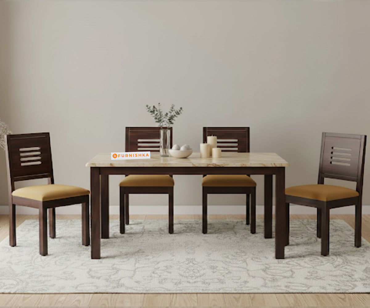 Zhera 4 Seater Dining Sets with Australian Onyx Top - Furnishka 