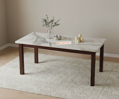 Zhera 6 Seater Dining Sets Indian Marble Top - Furnishka 