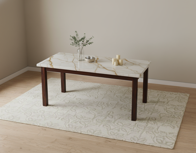Zhera Dining Table 6 Seater Wood Base