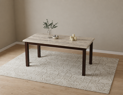 Zhera Dining Table 6 Seater Wood Base