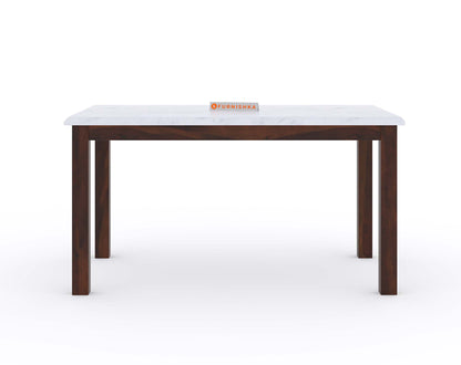 Zhera Indian Marble Top 6 Seater Dining Table - Furnishka 