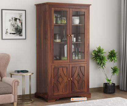 Zoe Sheesham Wood Two Door Book Shelf