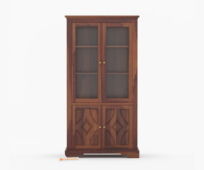 Zoe Sheesham Wood Two Door Book Shelf