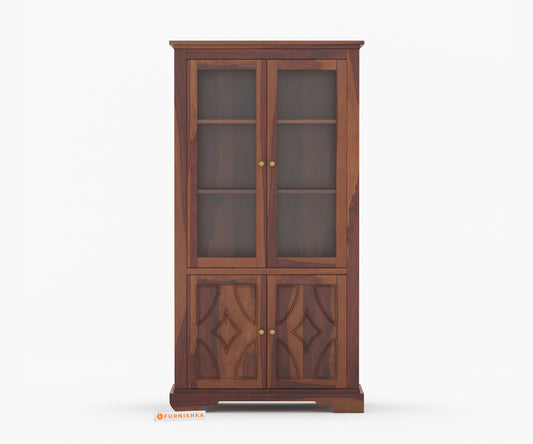 Nancy Sheesham Wood Two Door Book Shelf