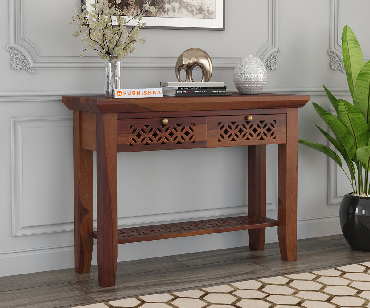 Zovik Sheesham Wood Console Tables - Furnishka 