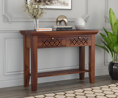 Zovik Sheesham Wood Console Tables - Furnishka 