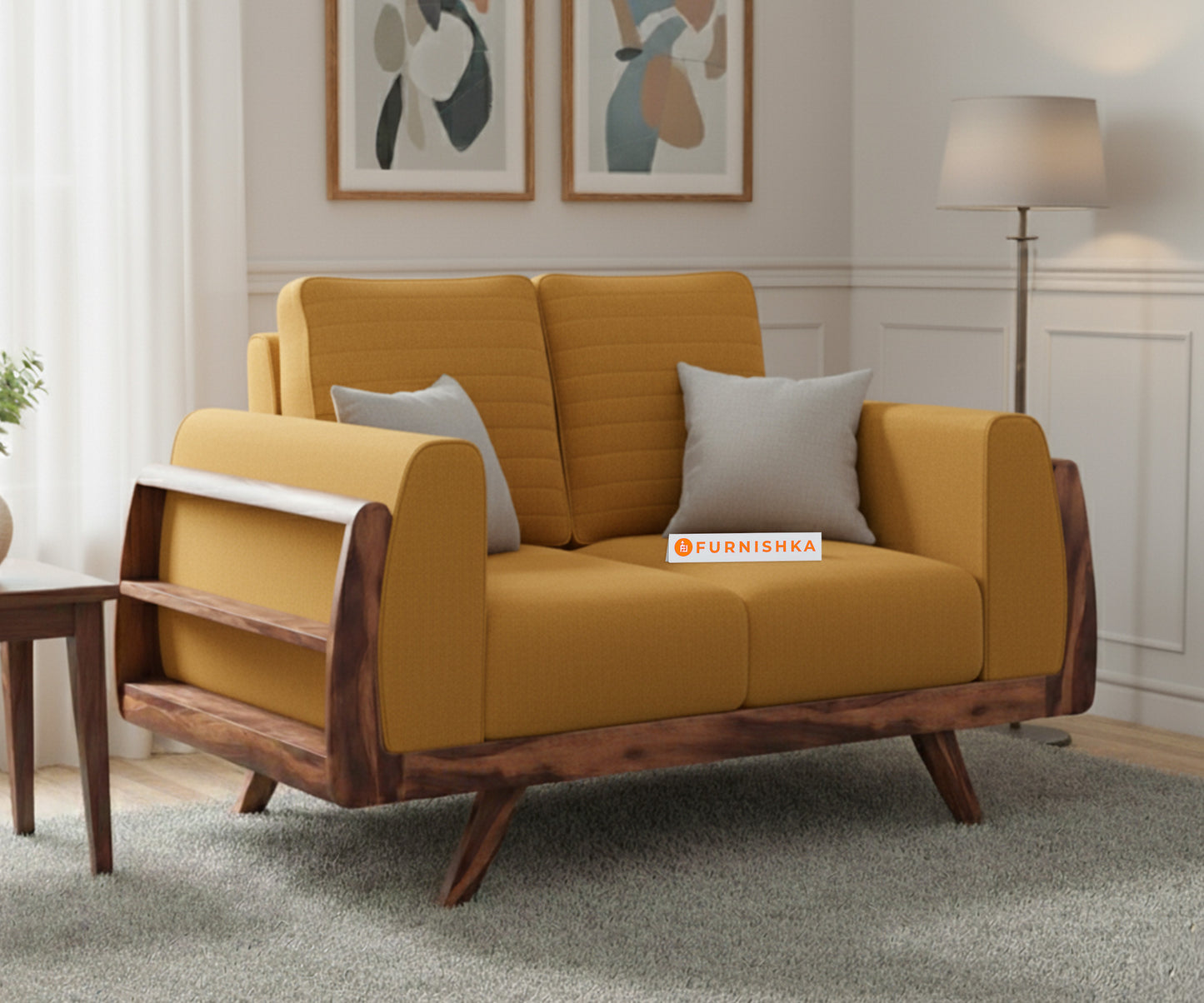 Amaari Sofa 2 Seater Mustard Yellow