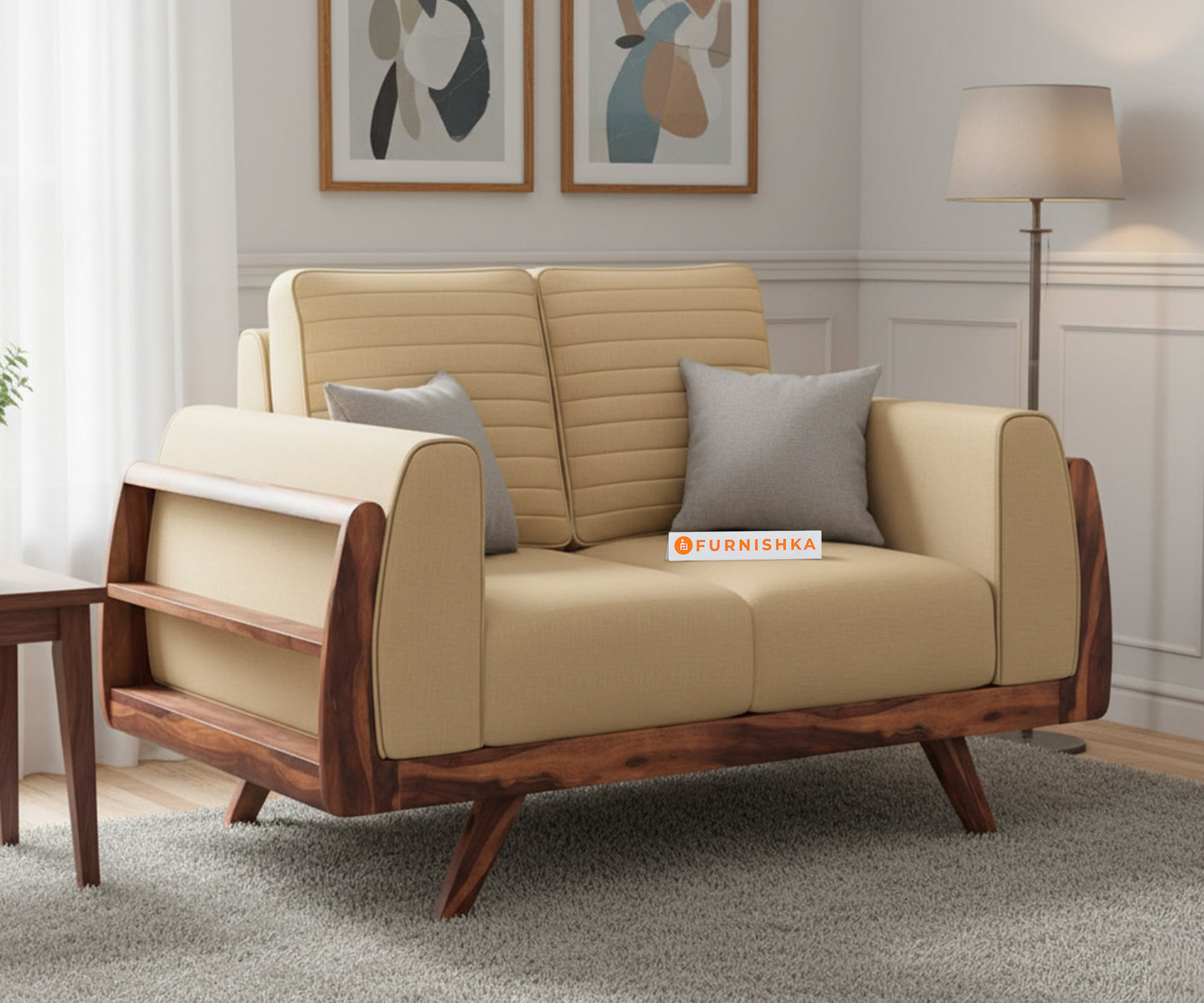 Amaari Sofa 2 Seater Light Beige