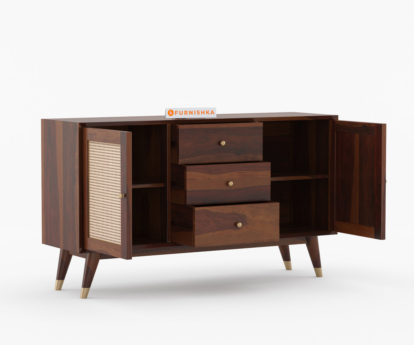 Angela Sheesham Wood Cane Chest of Drawer