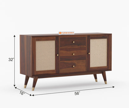 Angela Sheesham Wood Cane Chest of Drawer