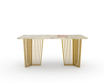 Barolo Dining Table with Australian Onyx Top - 4 Seater - Furnishka 