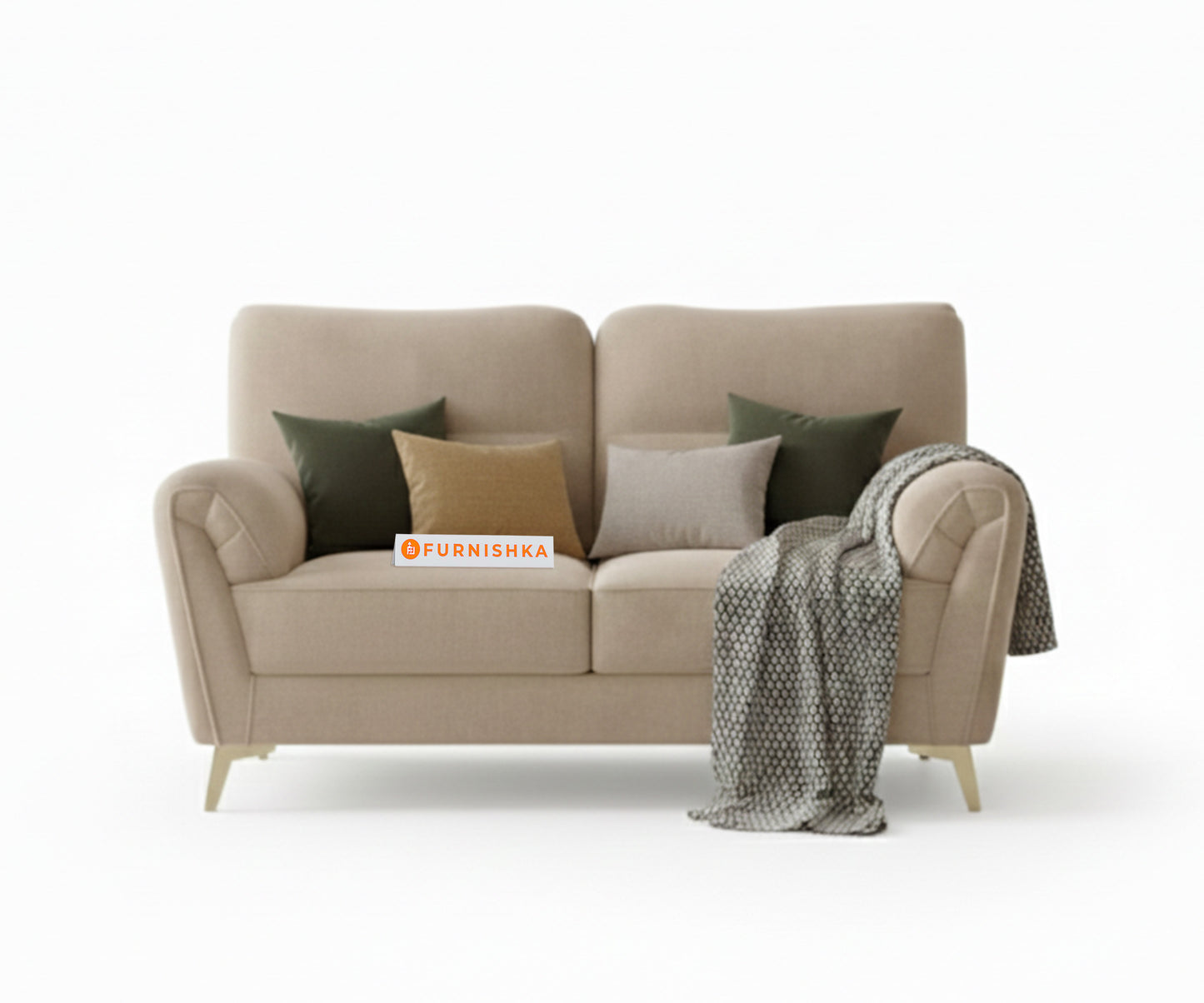 Bilance 2 Seater Sofa Set Light Beige