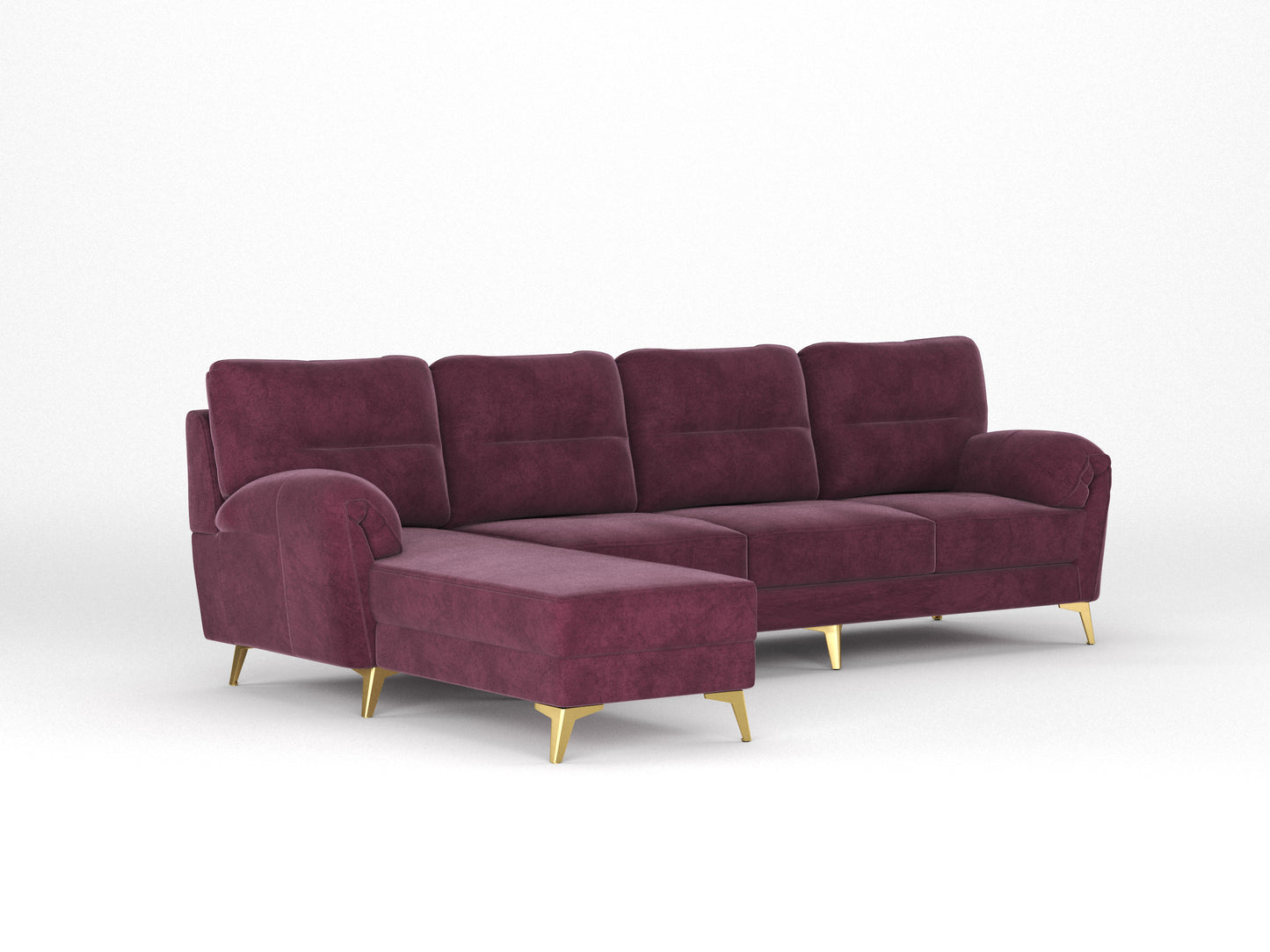 Bilance Sofa 3+L LHS Red Wine