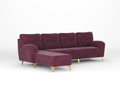 Bilance Sofa 3+L LHS Red Wine