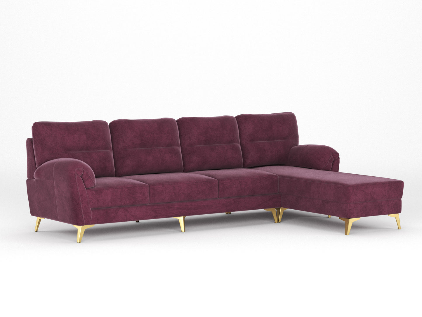 Bilance Sofa 3+L RHS Red Wine