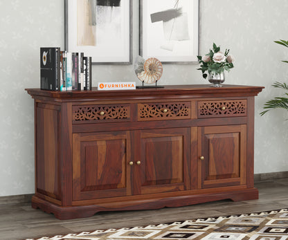 Brynn Sheesham Wood Triple Door Chest of Drawer