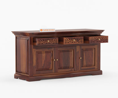 Brynn Sheesham Wood Triple Door Chest of Drawer