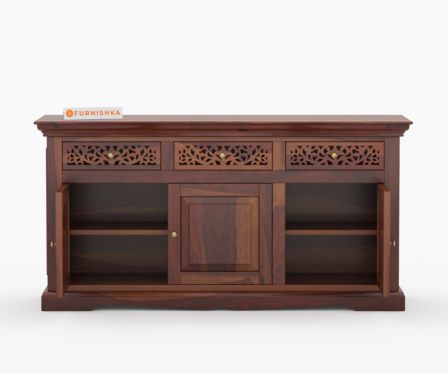 Brynn Sheesham Wood Triple Door Chest of Drawer