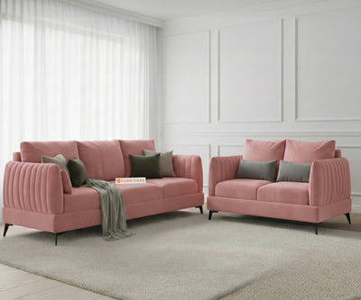 Corbida 3+2 Seater Sofa Set - Flamingo Pink