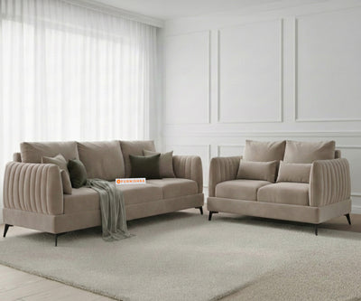 Corbida 3+2 Seater Sofa Set - Light Beige
