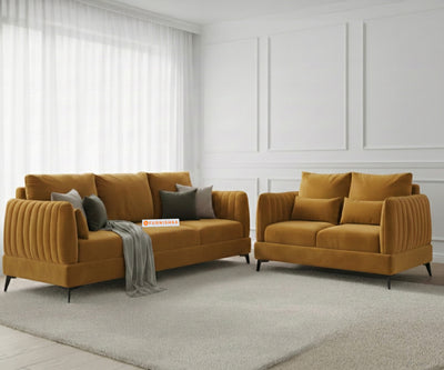 Corbida 3+2 Seater Sofa Set - Mustard Yellow