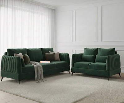 Corbida 3+2 Seater Sofa Set - Pine Green