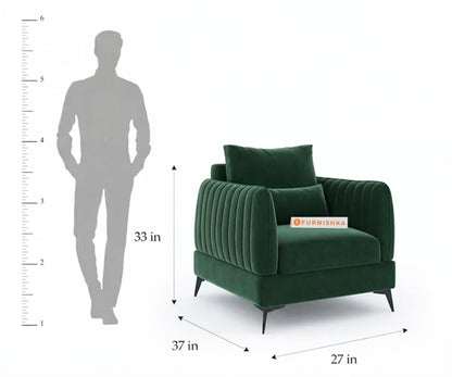 Corbida Sofa 1 Seater Pine Green