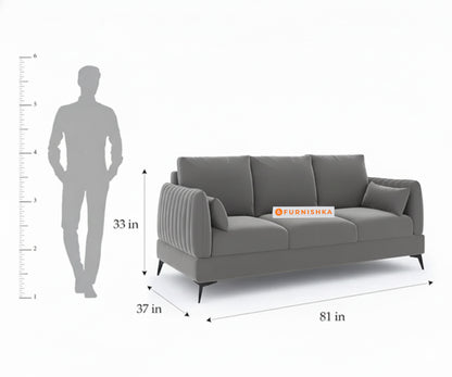 Corbida Sofa 3 Seater Space Grey