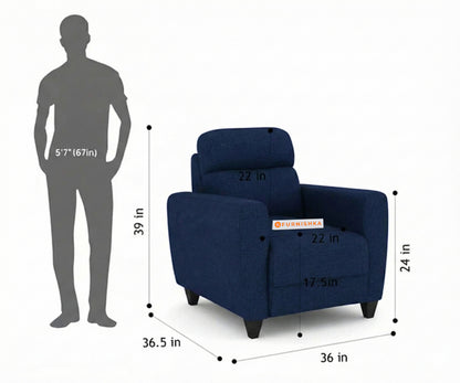 Daina 1 Seater Sofa Persian Blue