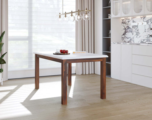 Zhera Indian Marble Top 6 Seater Dining Table