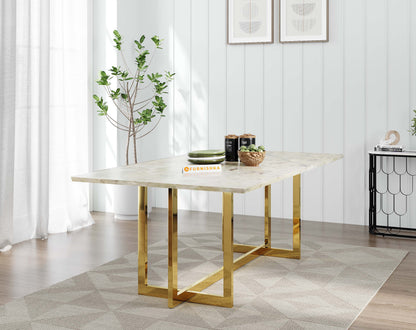 Rodano Dining Table with Australian Onyx Top - 4 Seater