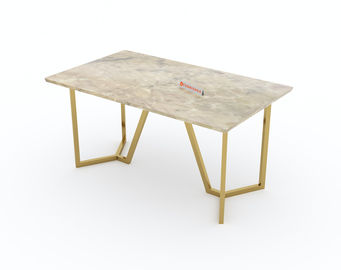 Olzaa 4 Seater Marble Top Dining Table with Australian Onyx