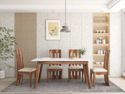 Vedh(Agar) Indian Marble Top 4 Seater Dining Table