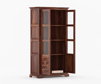 Elowen Sheesham Wood Two Door Book Shelf