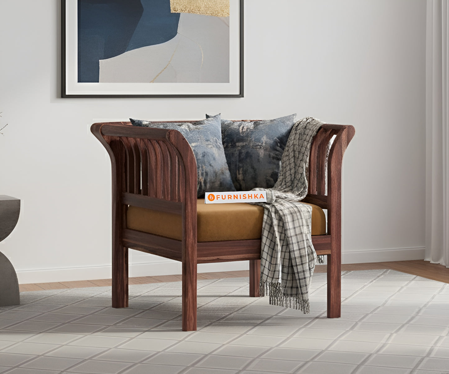 Garud Sofa 1 Seater Mustard Yellow