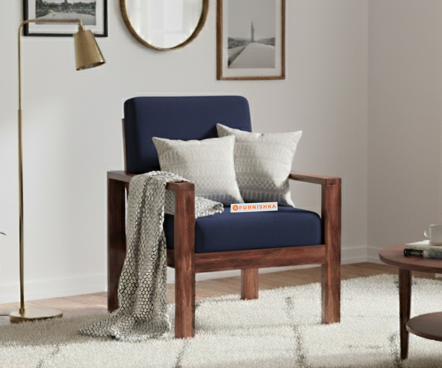 Halle sofa - 1 Seater Persian Blue