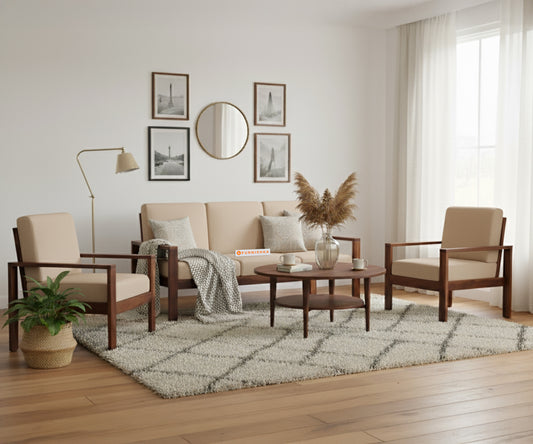 Halle sofa - 3+1+1 Sofa Light Beige