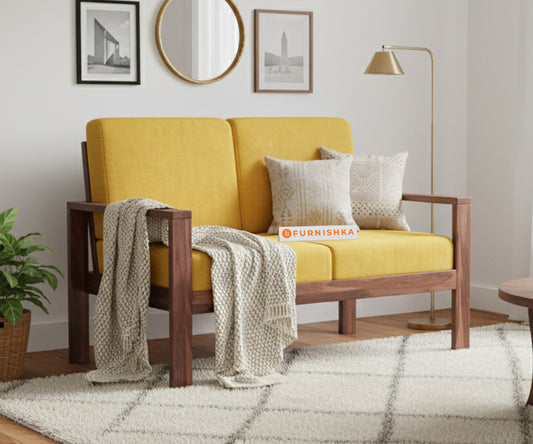 Halle sofa - 2 Seater Mustard Yellow