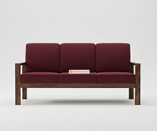 Halle sofa - 3+1+1 Sofa Red Wine
