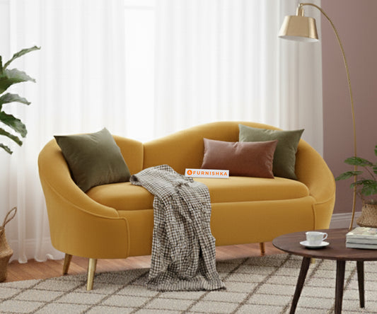 Hana Sofa 2 Seater Mustard Yellow