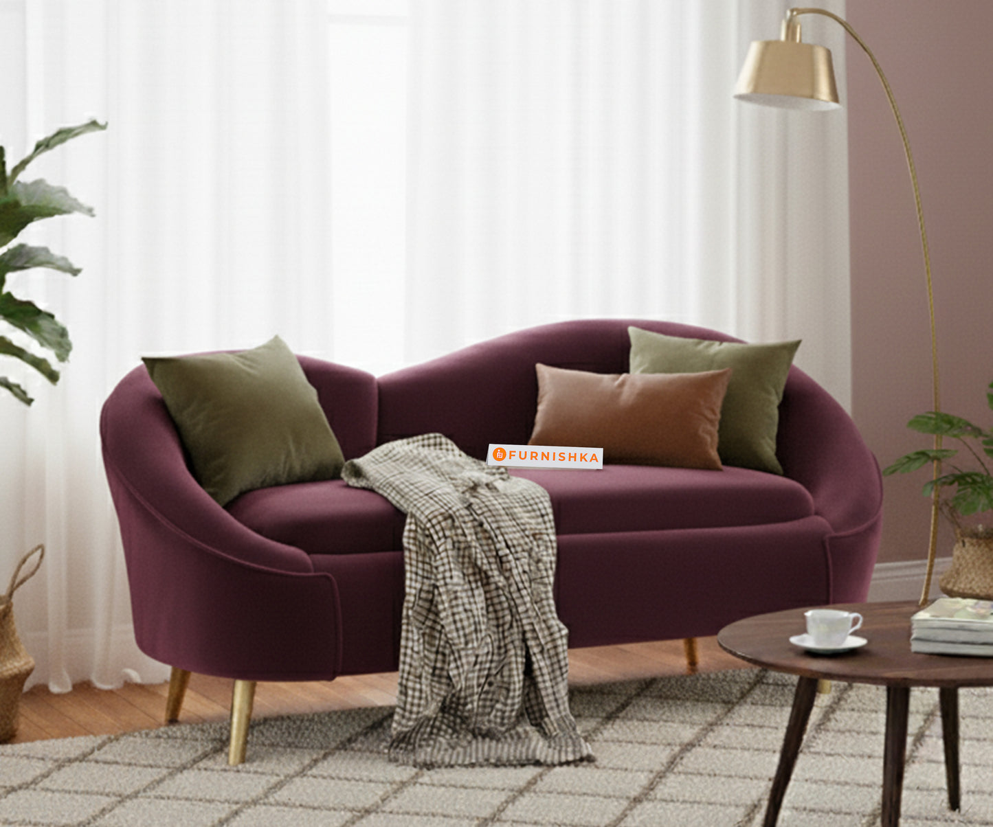 Hana Sofa 2 Seater Red Wine