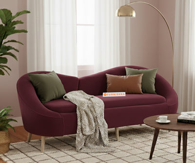 Hana Sofa 3 Seater  Red Wine