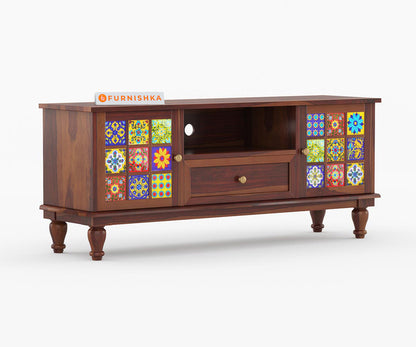 Jax Sheesham Wood Tv Cabinets with Drawers and Storage