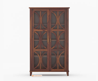 Levin Sheesham Wood Two Door Book Shelf