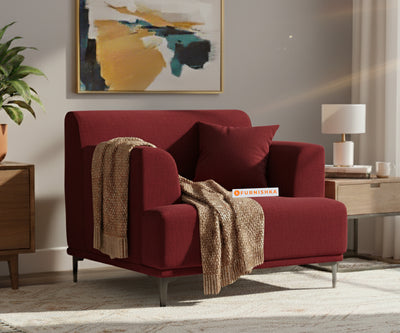 Liam Sofa 1 Seater Red Wine