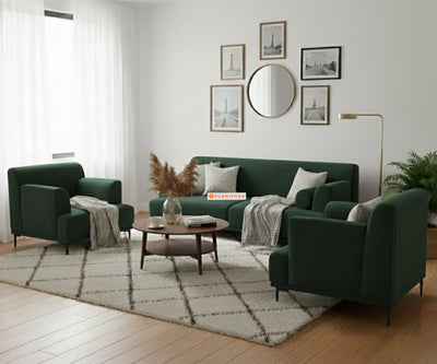 Liam 3+1+1 Seater Sofa Set - Pine Green