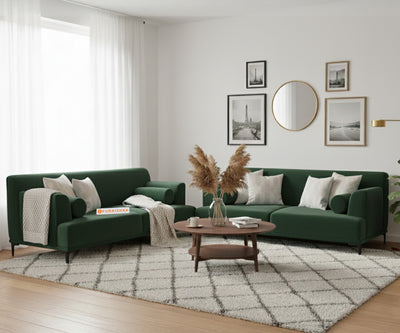 Liam 3+2 Seater Sofa Set - Pine Green