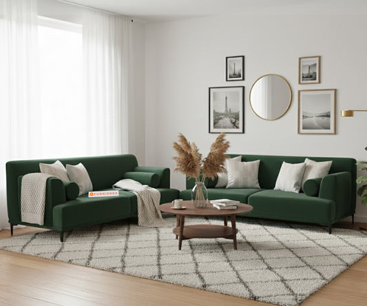Liam 3+2 Seater Sofa Set - Pine Green