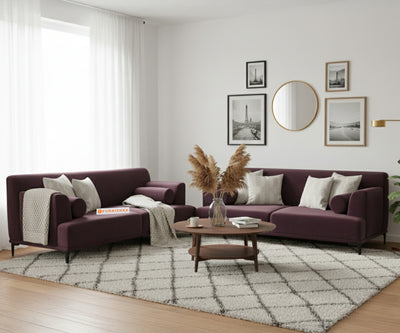 Liam 3+2 Seater Sofa Set - Red Wine